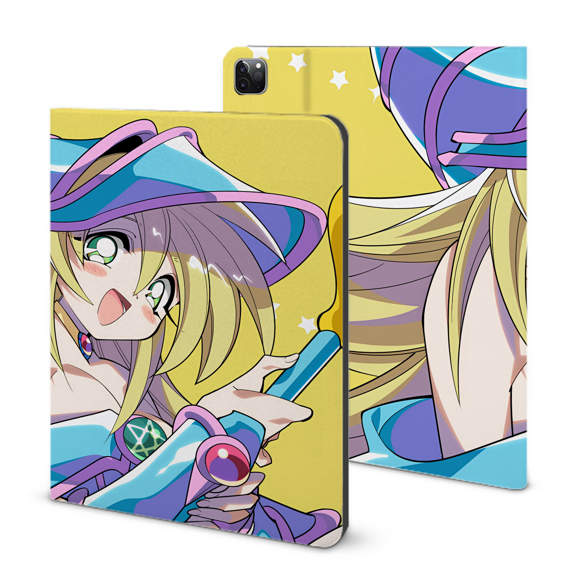（画像用） 遊☆戯☆王 Yu-Gi-Oh! IPad ケース ブック型 PUレザー TPU 耐衝撃 軽量 薄型 ペン収納なし 全面保護 IPad 各モデル対応